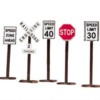 MTH Railking O Scale 16 Piece  Road Sign Set