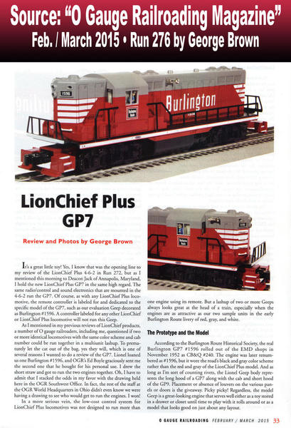 O Gauge Railroading Magazine by George Brown