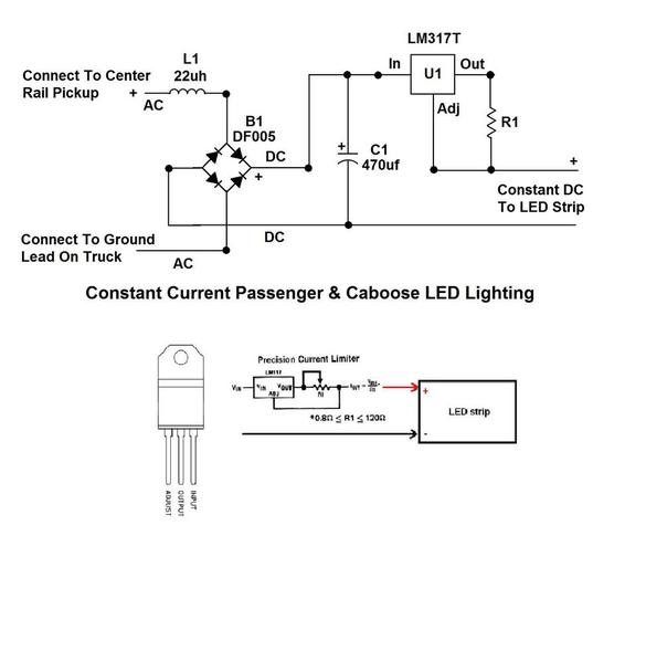 Passenger & Caboose LED Lighting Circuit