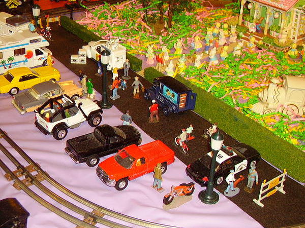 Easter Parking Lot and Street and House Front - USED