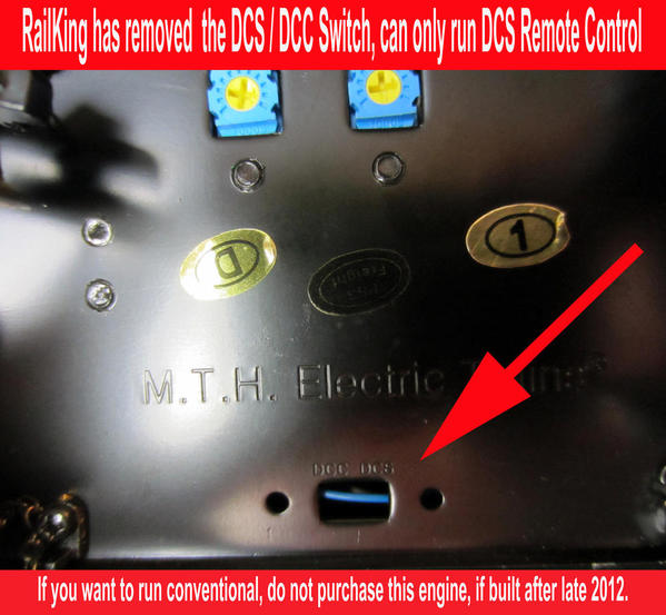 RailKing has removed the DCS - DCC Switch No conventional operations