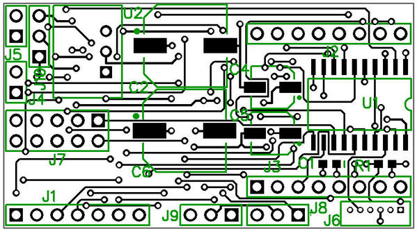RF-Link MP3 Interface, Rev. 3 Trial Layout
