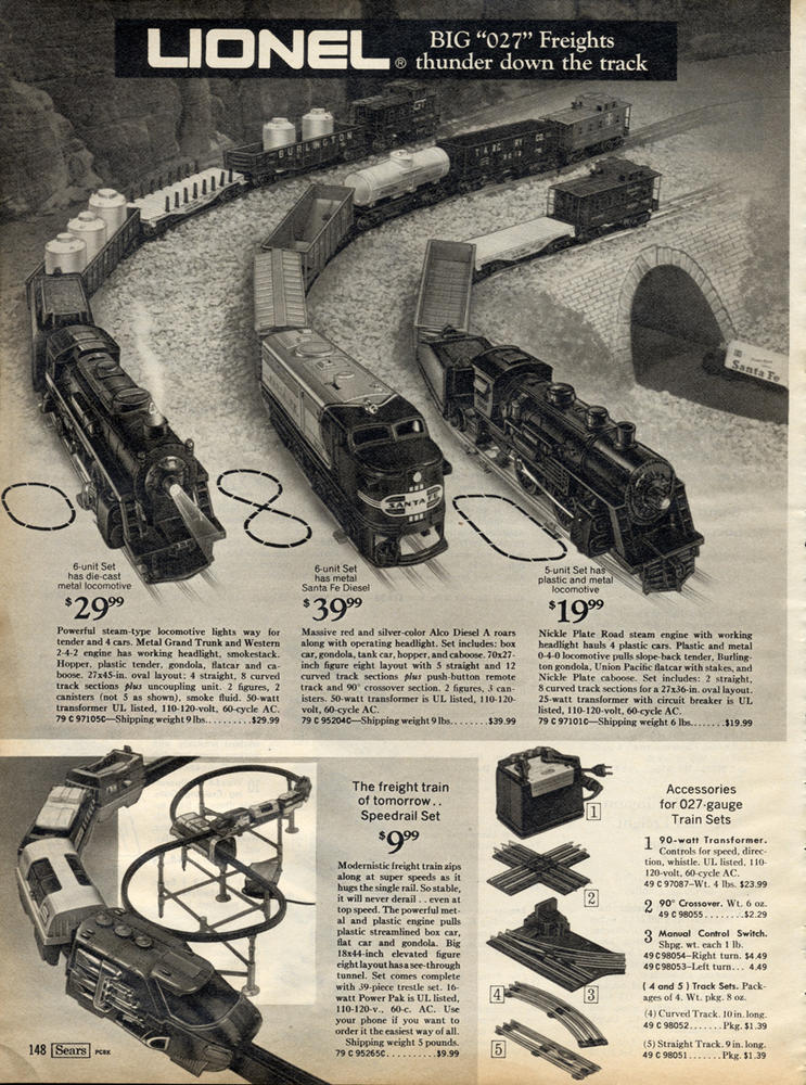 1972 lionel train set