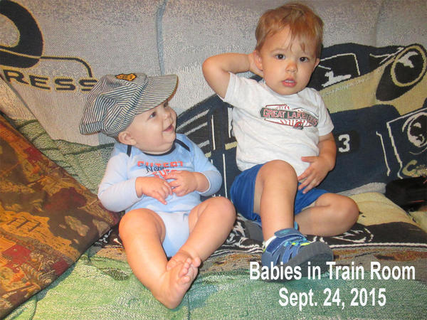 Babies in Train Room
