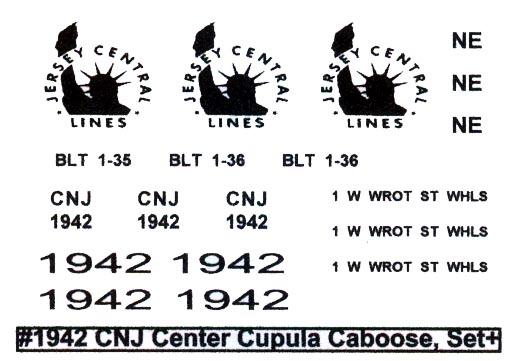 #1942 CNJ Center Cupula Caboose -S-
