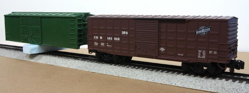 S-Gauge American Flyer Chicago & North Western Waffle Sided Boxcar 