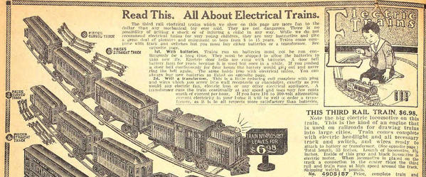 Lionel Train Advertisement from 1910