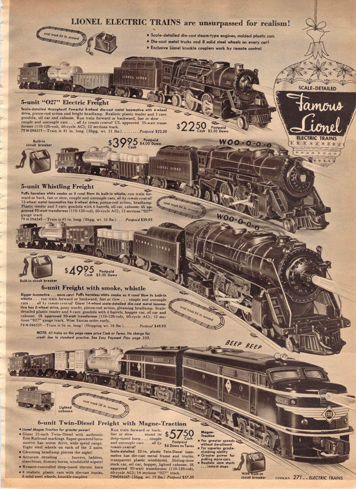 1950s lionel trains for sale
