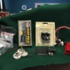 $5 items: two 5amp breakers, Snap Relay, K-Line searchlights, 16 stick on lights, 3 building light sockets, whistle button, 153 track switch