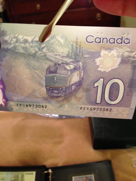 Canadian 2013 $10 Note - 1