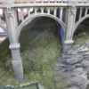 greenery under viaduct