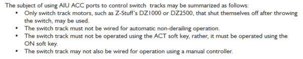 AIU Accessory Switch Control