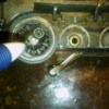 How do I remove the set of drive wheels and Worn Wheel of Postwar Locomotive 736?
