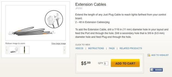 just plug extension cable