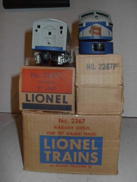 Lionel Post 2367 F-3 AB with boxes and master carton 
