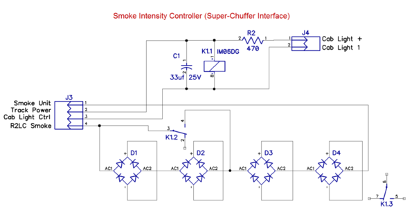 Smoke Intensity Controller [Super-Chuffer Interface) Schematic