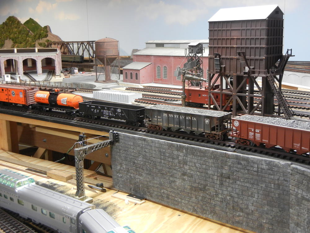 Image result for kitbashing two Bachmann Coal Tower kits into one larger tower