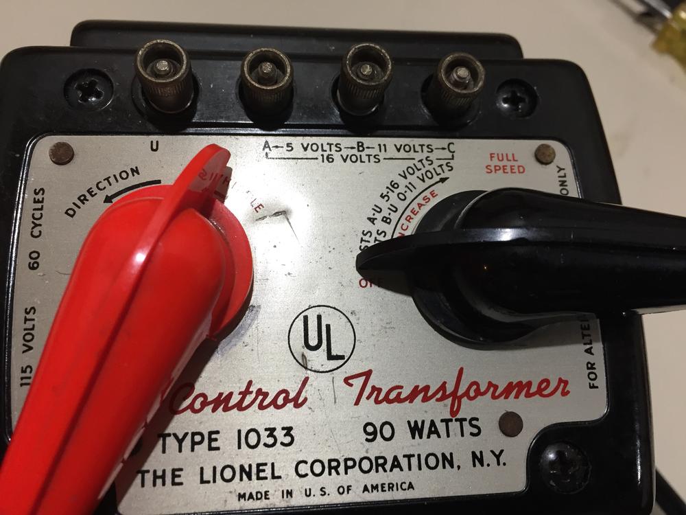 Lionel 1033 Transformer Connections O