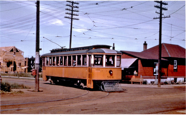 10 - Neebing Streetcar in front of store Unknown location