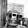 B&amp;QT trolley Nos. 2538 and 8034, Flatland barn, Utica &amp; N Aves