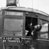 Seattle’s Mayor Bertha Landes set the trolley lines on one of the city’s red streetcars that made a bargain “loop” through the downtown business area in 1927