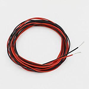 BNTECHGO 22 Gauge Silicone Wire 20 feet [10 ft Black And 10 ft Red] Soft and Flexible High Temperature Resistant Highly Efficient 22 AWG Silicone Wire 60 Strands of copper wire