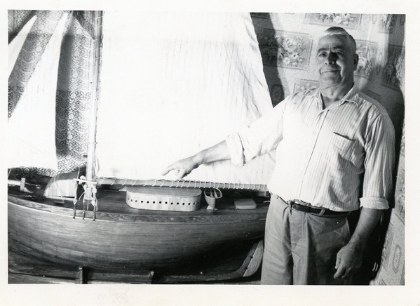 Constantine Adalis and ship model