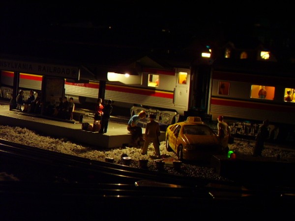Station [MTH) closeup - night