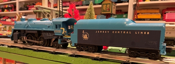 Lionel 8303 JC blue loco rear