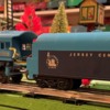 Lionel 8303 JC blue loco rear