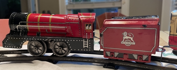 Brimtoy toy train locomotive and tender