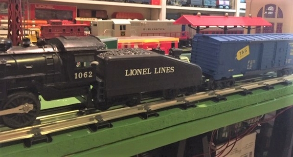 Lionel TAG boxcar with Loco