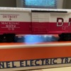 Lionel 9472 D&amp;M boxcar side view on box