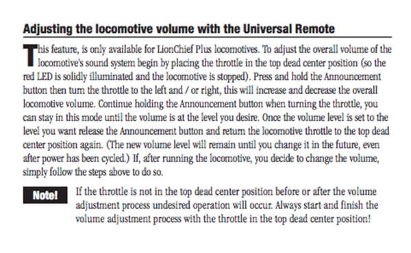 1 Universal Remote Volume