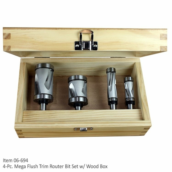 Router bits with top and bottom bearing