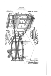bauer gravity railway two loop patent 1921