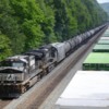 2481: Passing NS freights at Portage, PA. 7/16