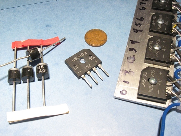 4 diodes vs bridge