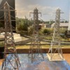 MTH High Tension Towers Weathered and Unweathered