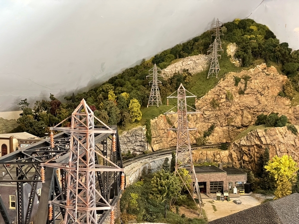 View of HO and O Scale High Tension Towers