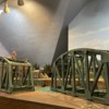 3-span O scale truss bridge painted and weathered