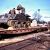 Flatcar-ArmyTank-M4Sherman1960ArtHuneke