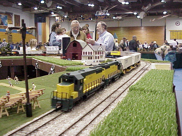 s scale train track