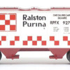 RALSTON PS-2 COVERED HOPPER RED AND WHITE
