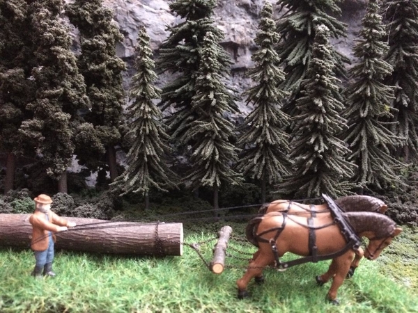 horses pulling logs 4