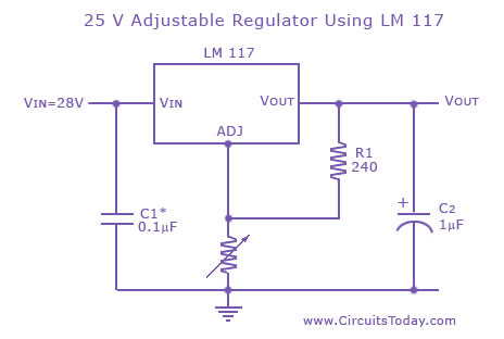 adjustable-voltage-regulator-using-lm-117