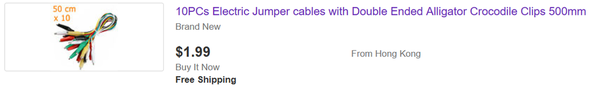 alligator clip jumper cables 10 for 2 bucks